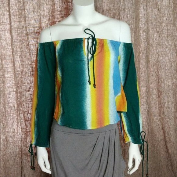 BCBGeneration Off The Shoulder Stripe Top Size XS - Picture 3 of 13